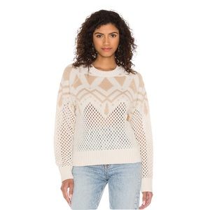 Revolve 525 America Chalk Multi see through sweater Top Medium